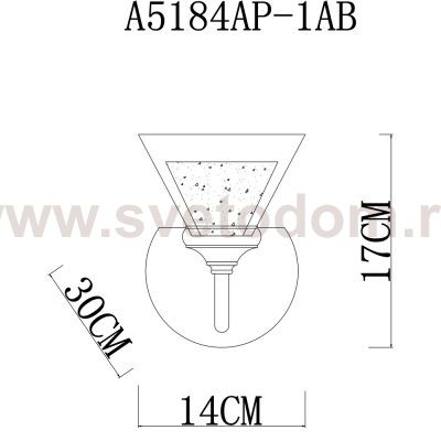 Светильник настенный Arte lamp A5184AP-1AB TOSCANA