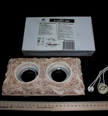 Светильник потолочный песочного цвета Arte lamp A5208PL-2WC PEZZI