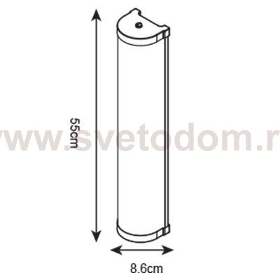 Светильник для ванной IP44 550мм 4*E14 Arte lamp A5210AP-4CC AQUA хром