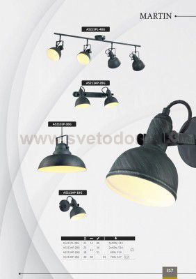 Светильник настенный Arte lamp A5213AP-1BG MARTIN