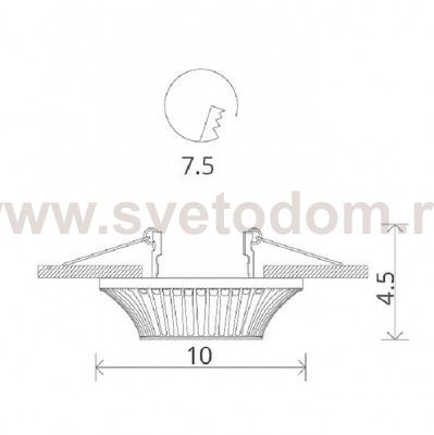 Светильник потолочный Arte lamp A5298PL-1WG ARENA