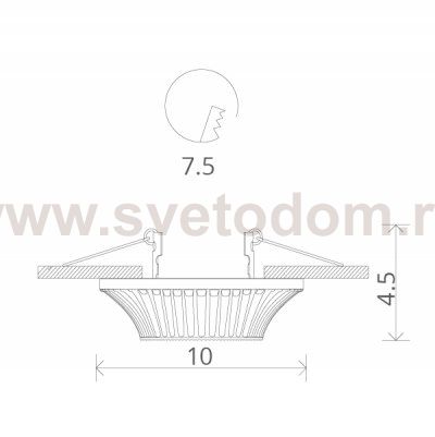 Светильник потолочный Arte lamp A5298PL-1WG ARENA