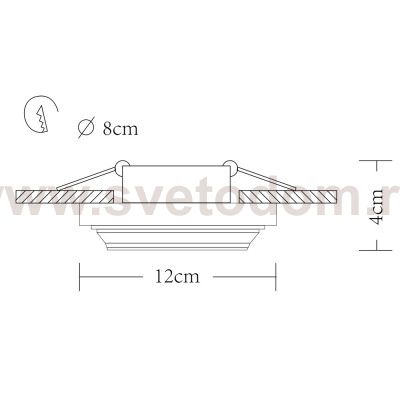 Светильник встраиваемый Arte lamp A5304PL-1WH Cratere