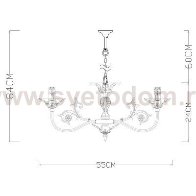 Люстра Arte lamp A5326LM-5WG Faina