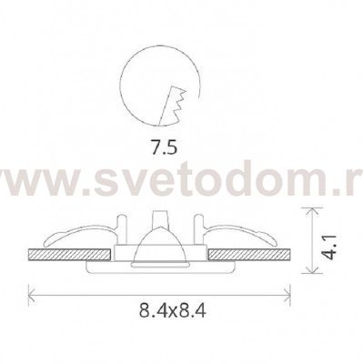 Светильник потолочный Arte lamp A5444PL-1WH AQUA