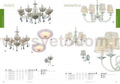 Светильник подвесной Arte lamp A5468LM-5WG RAGNATELA