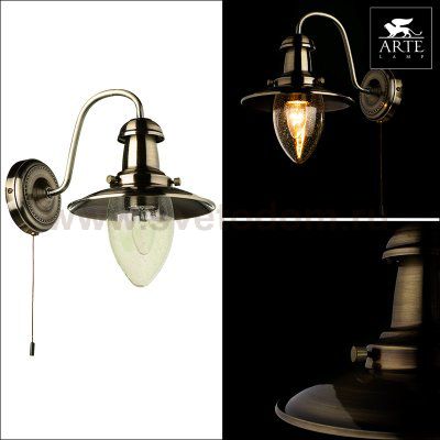 Светильник настенный бра в морском стиле Arte Lamp A5518AP-1AB Fisherman