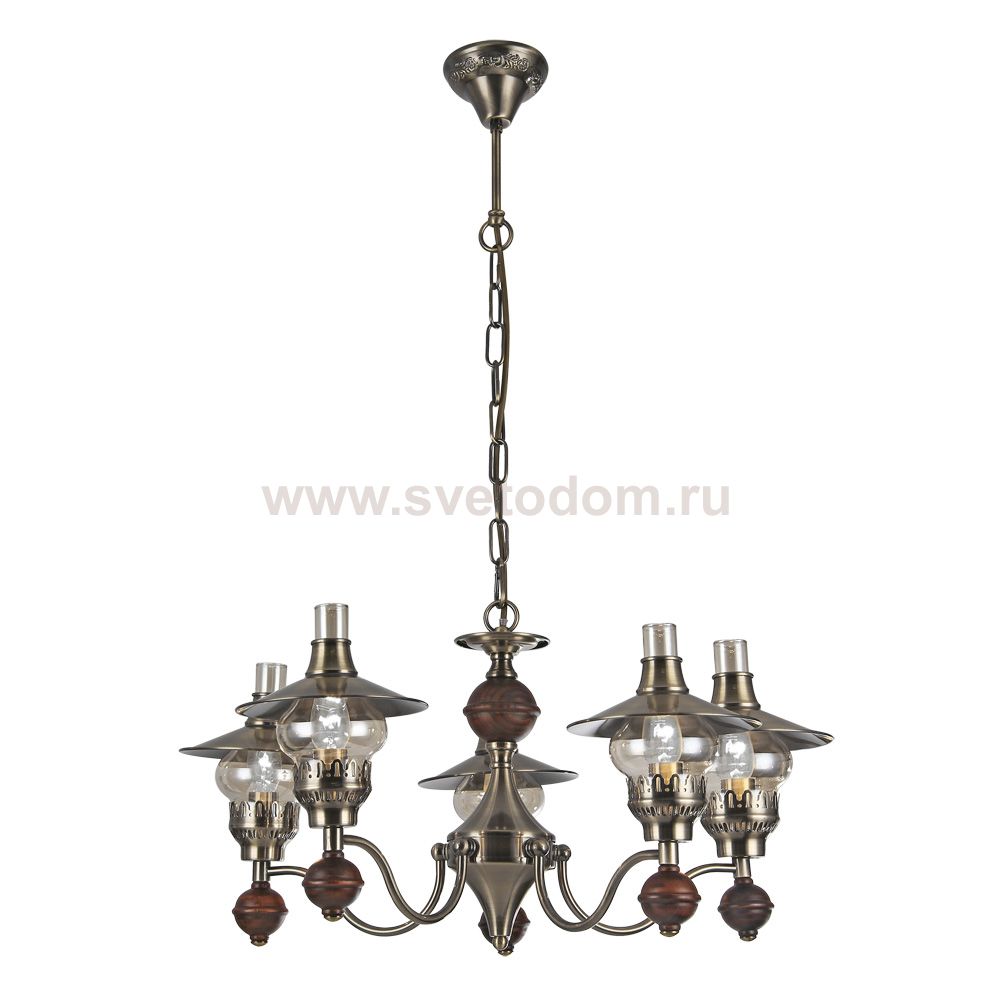 Люстра подвесная керосиновые лампы Arte lamp A5664LM-5AB Trattoria