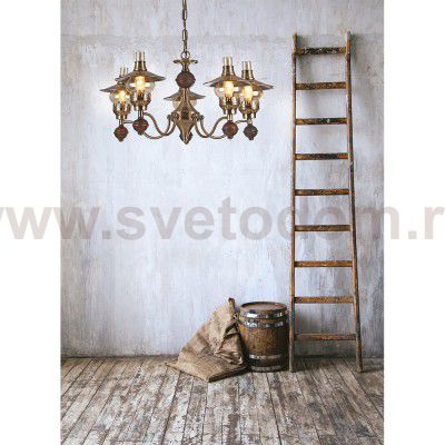 Люстра подвесная керосиновые лампы Arte lamp A5664LM-5AB Trattoria