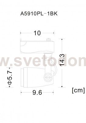 Светильник трековый черный Arte lamp A5910PL-1BK TRACK