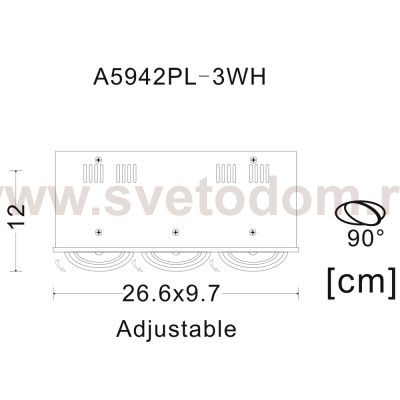 Светильник потолочный Arte lamp A5942PL-3WH CARDANI