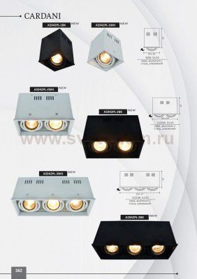 Светильник потолочный Arte lamp A5942PL-3BK CARDANI
