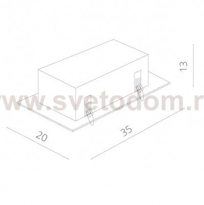Светильник встраиваемый двойной 2*G9 Arte lamp A5949PL-2WH CARDANI SEMPLICE белый