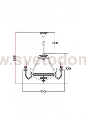 Люстра венецианская Arte Lamp A5966LM-6WG LUISA