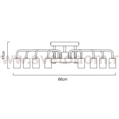 Светильник потолочный Arte lamp A6001PL-9BK GELO