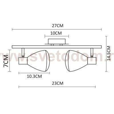 Светильник потолочный Arte lamp A6008PL-2BK Gioved