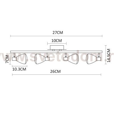 Светильник потолочный Arte lamp A6008PL-4BK Gioved