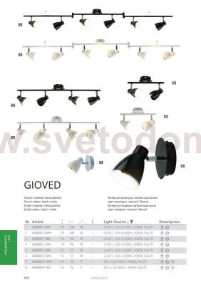 Светильник потолочный Arte lamp A6008PL-2BK Gioved