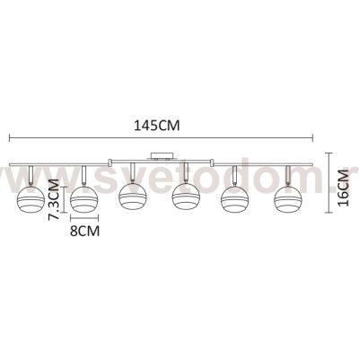 Светильник потолочный Arte lamp A6009PL-6AB Venerd