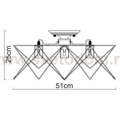 Люстра лофт Arte Lamp A6048PL-5BK черная TELA