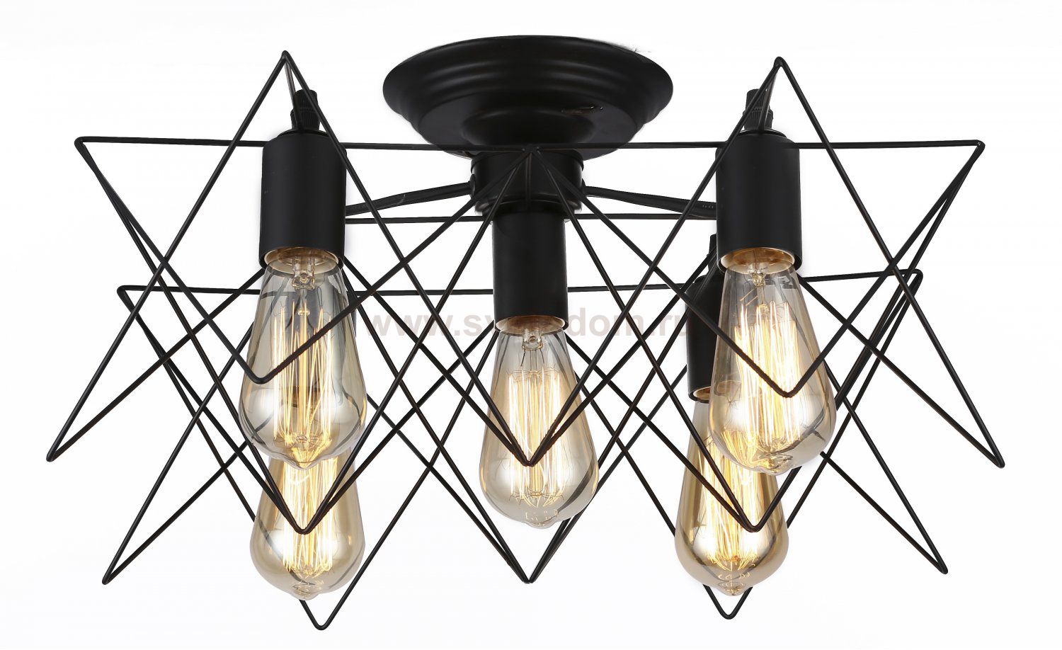 Люстра лофт Arte Lamp A6048PL-5BK черная TELA