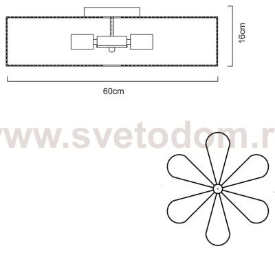 Светильник потолочный Arte lamp A6049PL-6CC CAMOMILLA