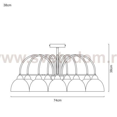 Светильник потолочный Arte lamp A6057PL-8CC PALERMO