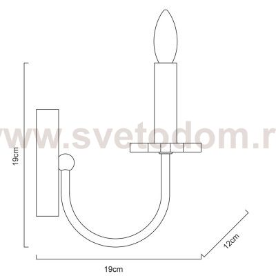 Светильник настенный Arte lamp A6062AP-1WH LITIZIA