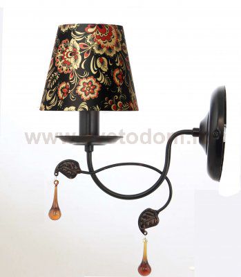 Настенный бра хохлома Arte lamp A6106AP-1BK Moscow