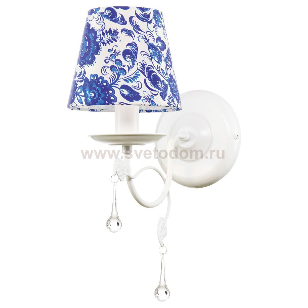 Настенный бра гжель Arte lamp A6106AP-1WH Moscow
