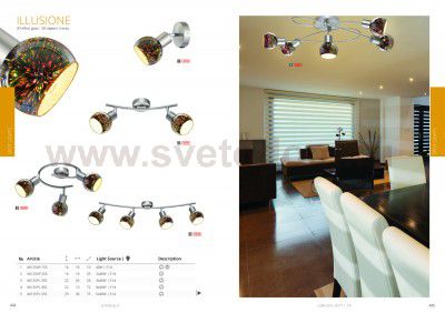 Светильник потолочный Arte lamp A6125PL-5SS Illusione