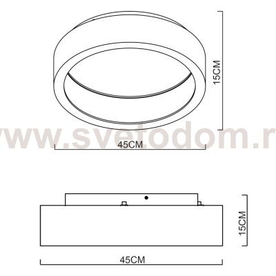 Светильник потолочный диодный 26Вт 450мм Arte Lamp A6245PL-1WH CORONA