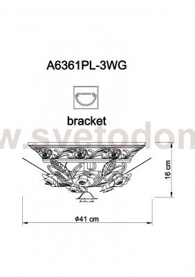 Люстра с розами Arte lamp A6361PL-3WG Rosita