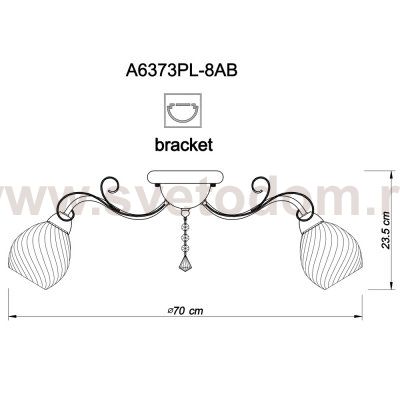 Светильник потолочный Arte lamp A6373PL-8AB MAGDALENA