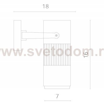 Светильник настенный Arte lamp A6520AP-1WH LINEA