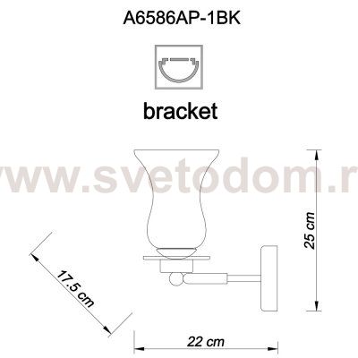 Светильник настенный бра Arte lamp A6586AP-1BK MALIA