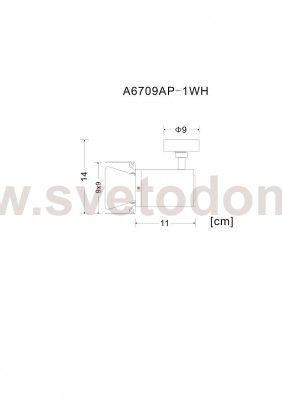 Светильник настенный бра Arte lamp A6709AP-1WH TRACK LIGHTS