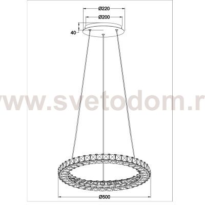 Люстра кольцо хрустальное Arte Lamp A6715SP-1CC PREZIOSI
