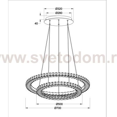 Светильник подвесной Arte lamp A6717SP-2CC PREZIOSI