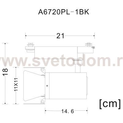 Светильник трековый Arte lamp A6720PL-1BK TRACK черный FALENA