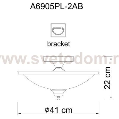 Светильник потолочный Arte lamp A6905PL-2AB SAFARI