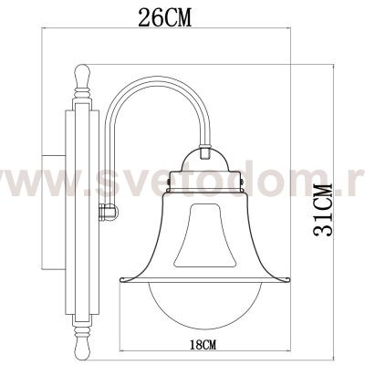 Светильник бра штурвал Arte Lamp A7006AP-1AB TIMONE