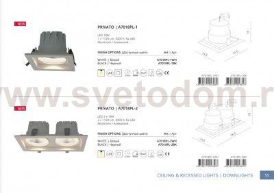 Светильник потолочный Arte lamp A7018PL-2WH PRIVATO