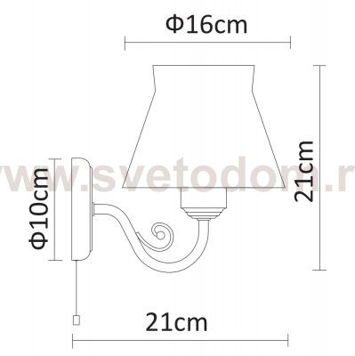 Светильник бра прованс Arte Lamp A7021AP-1WH MARGHERITA