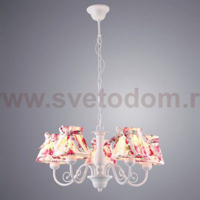 Люстра прованс стиля Arte Lamp A7021LM-5WH MARGHERITA