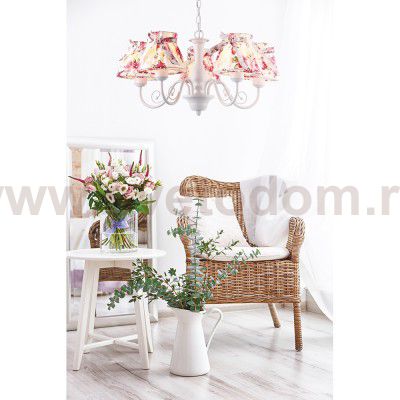 Люстра прованс стиля Arte Lamp A7021LM-5WH MARGHERITA