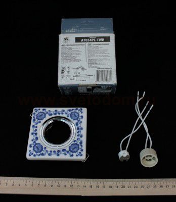 Светильник гжель Arte lamp A7034PL-1WH Russo