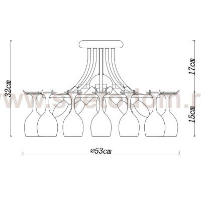 Люстра с бокалами Arte Lamp A7043PL-5CC BANCONE