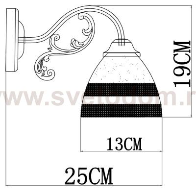 Светильник настенный Arte lamp A7072AP-1WG FRANCESCA