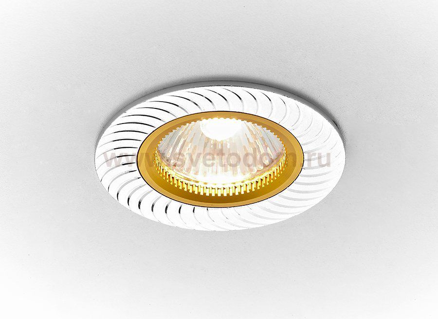 Точечный светильник Ambrella из алюминия с узором Классика A720 AL/G